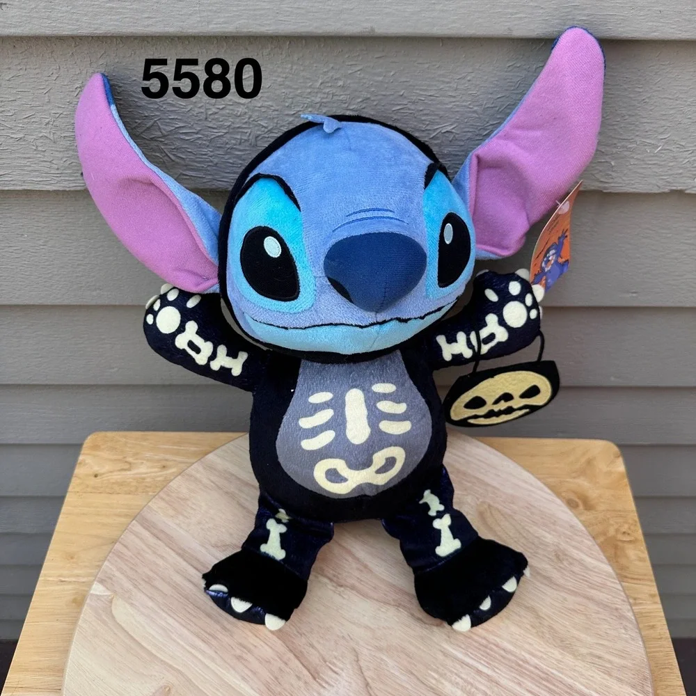 Disney Stitch Skeleton Halloween Plush 15